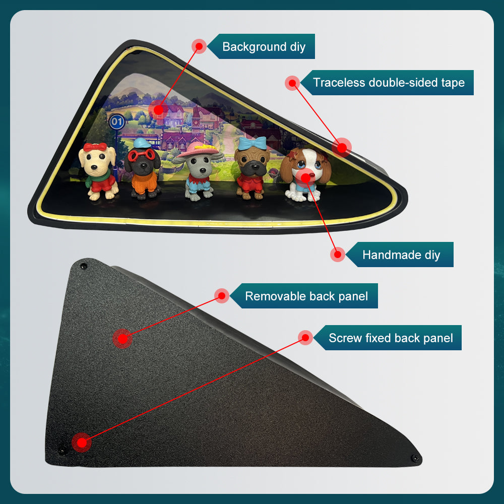 For Tesla model 3/Y DIY Car Triangle Window Decoration