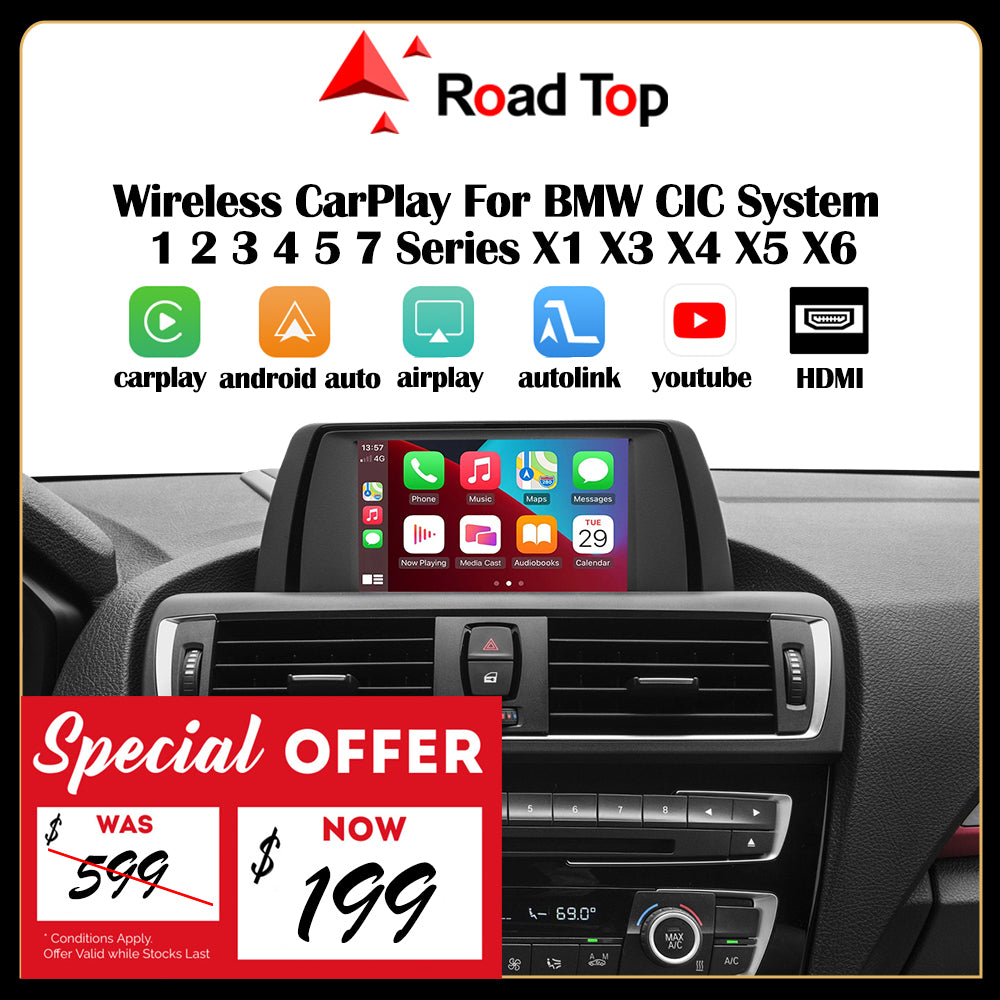 Wireless CarPlay for BMW CIC System 1 2 3 4 5 7 Series X1 X3 X4 X5 X6