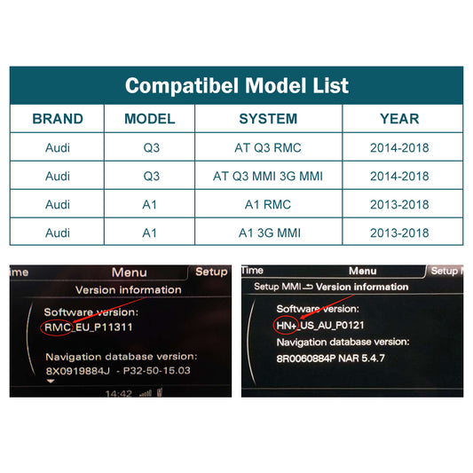For Audi A1 Q3(TAX FREE)