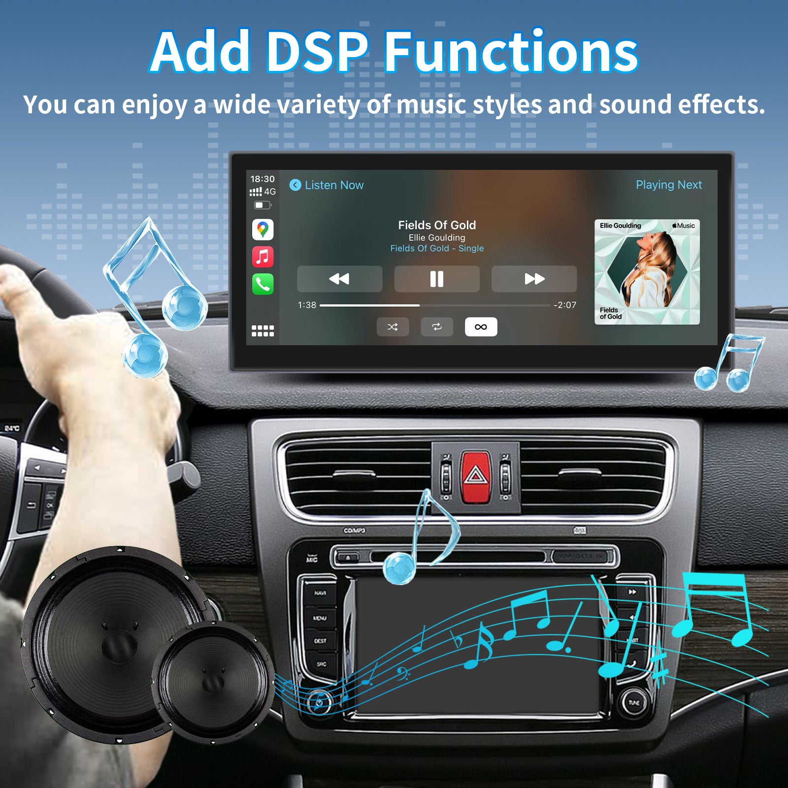  Wireless Apple Carplay & Android Auto for Car Stereo, Portable  7 Inch Apple Car Play Touch Screen Sync GPS Navigation Audio Car Radio  Receiver for Car, Bluetooth, Siri, Multimedia Player, FM 