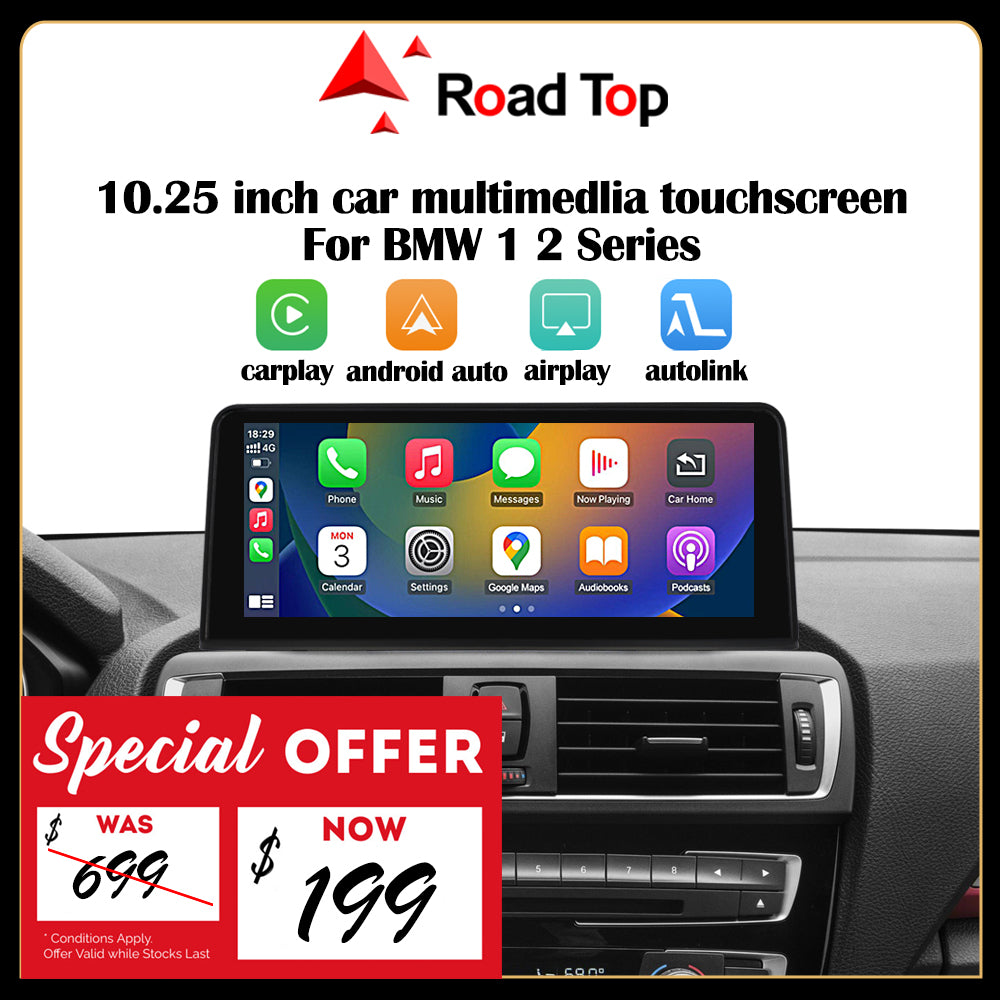 RoadTop Linux Touch Screen For BMW 1 2 Series E81 E82 E87 E88 F20 F21 F22 F30 F31 F32 F33