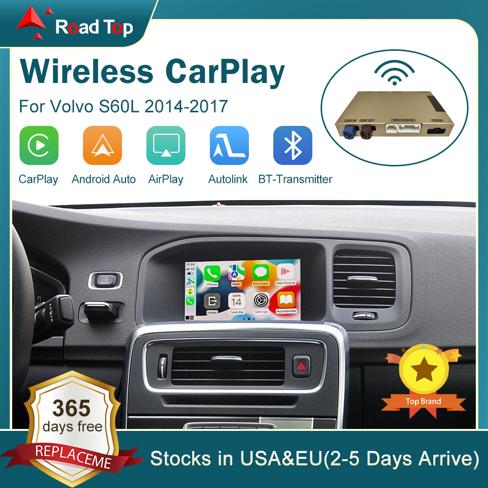 RoadTop Wireless CarPlay For Volvo S60L XC60 V40 7" LCD Screen