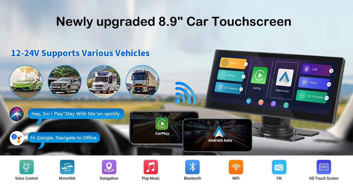 Install Apple carplay Android Auto in any car Super easy ! Carpuride 9 inch  