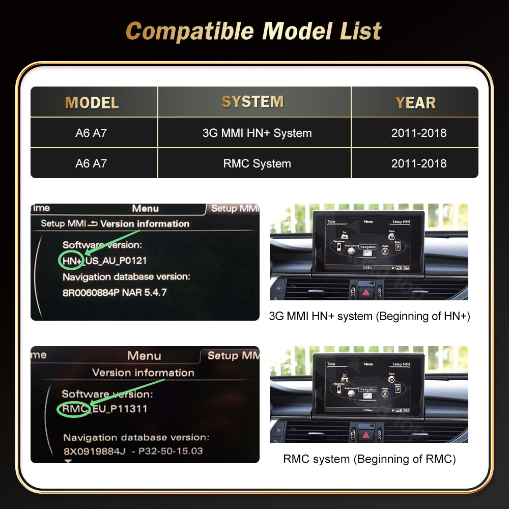 HD Screen For Audi A6 A7