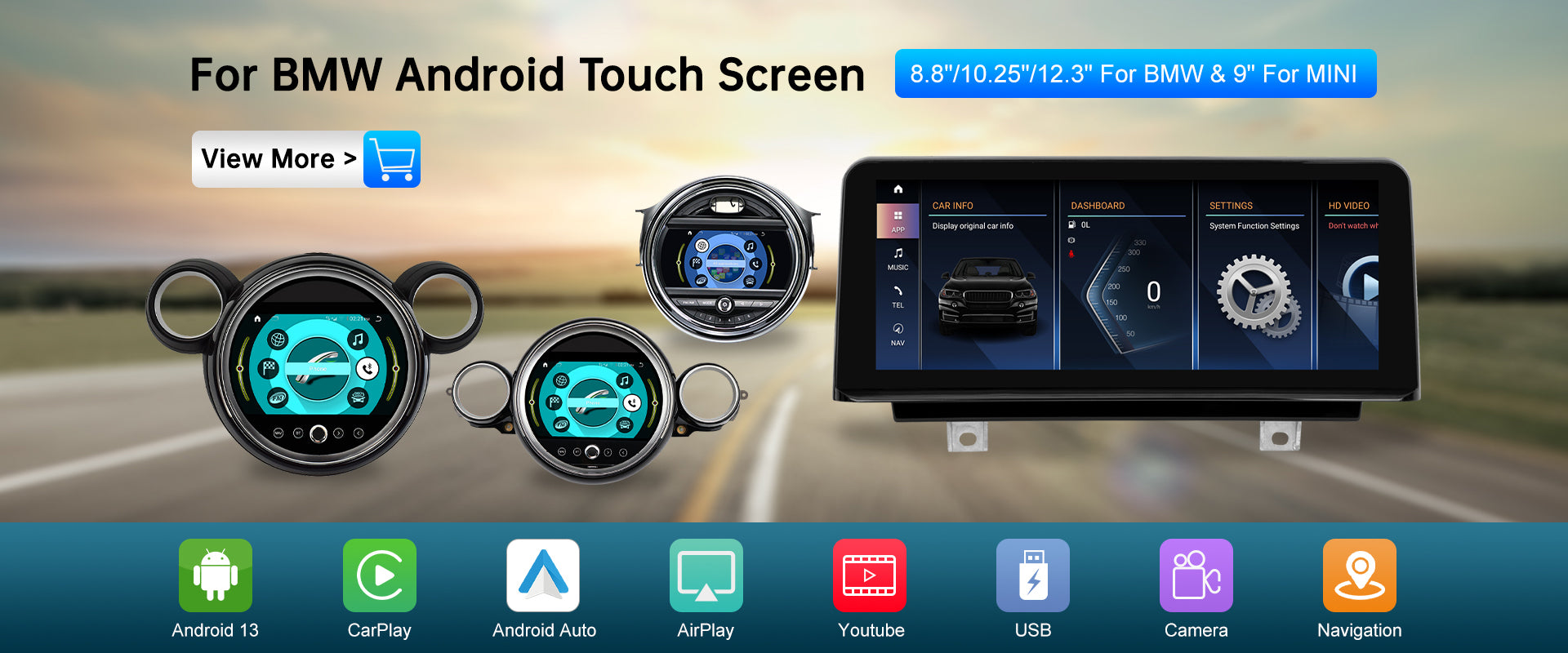 The best choice if your car is without factory original screen