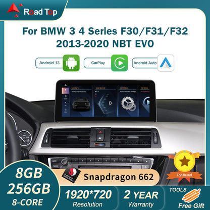 For BMW 3 4 Series CCC CIC NBT EVO Android 13 Stereo Head Unit