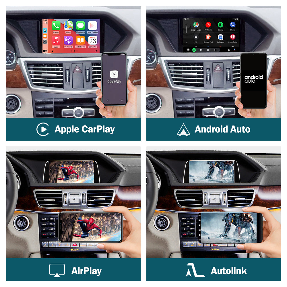 W212 Android RoadTop Mercedes Benz E-CLASS W212 Wireless CarPlay & Android Auto ...
