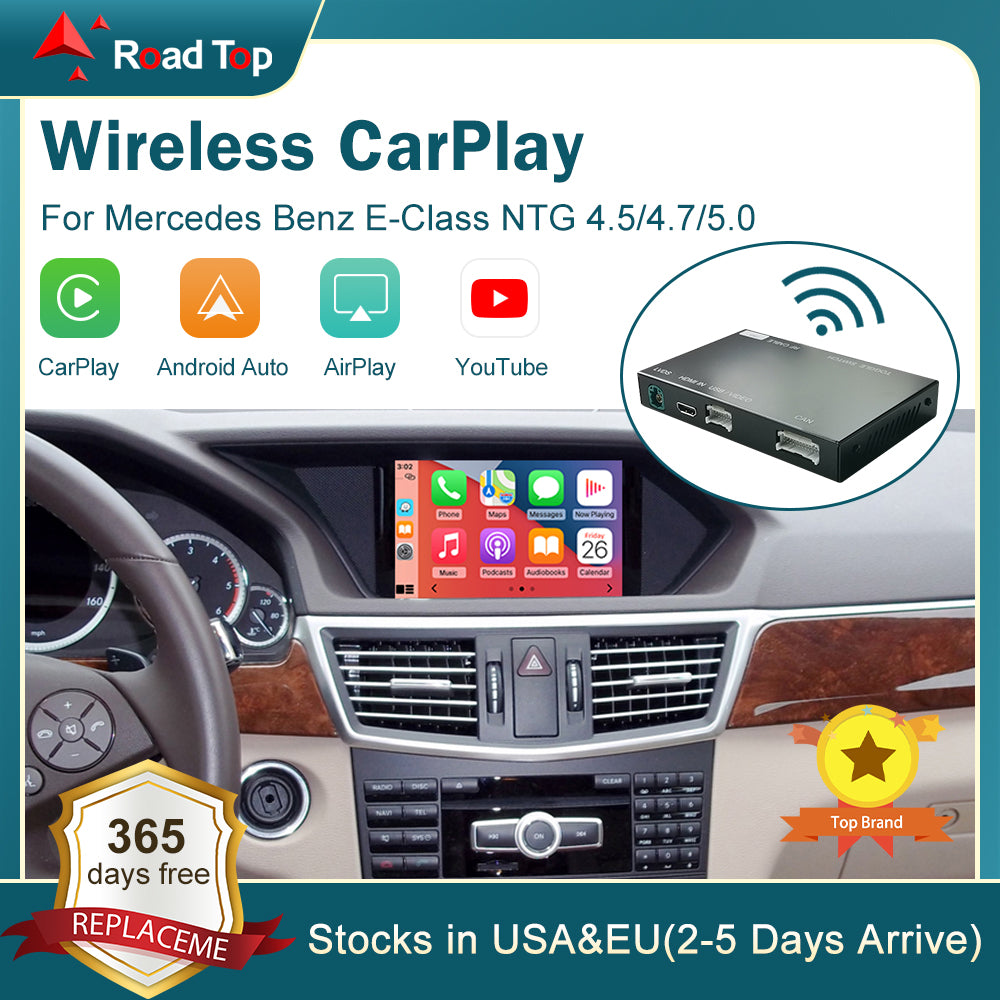 W212 Android RoadTop Mercedes Benz E-CLASS W212 Wireless CarPlay & Android Auto ...