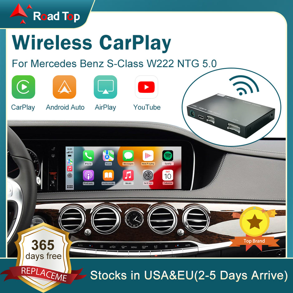 Road Top Wireless Carplay Android Auto Decoder unit For Mercedes Benz