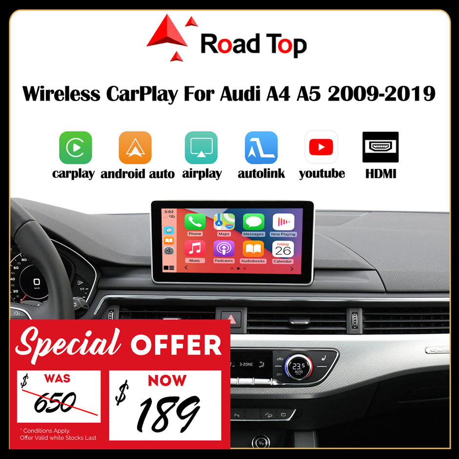 Road Top Wireless Carplay Android Auto units work with all makes of cars
