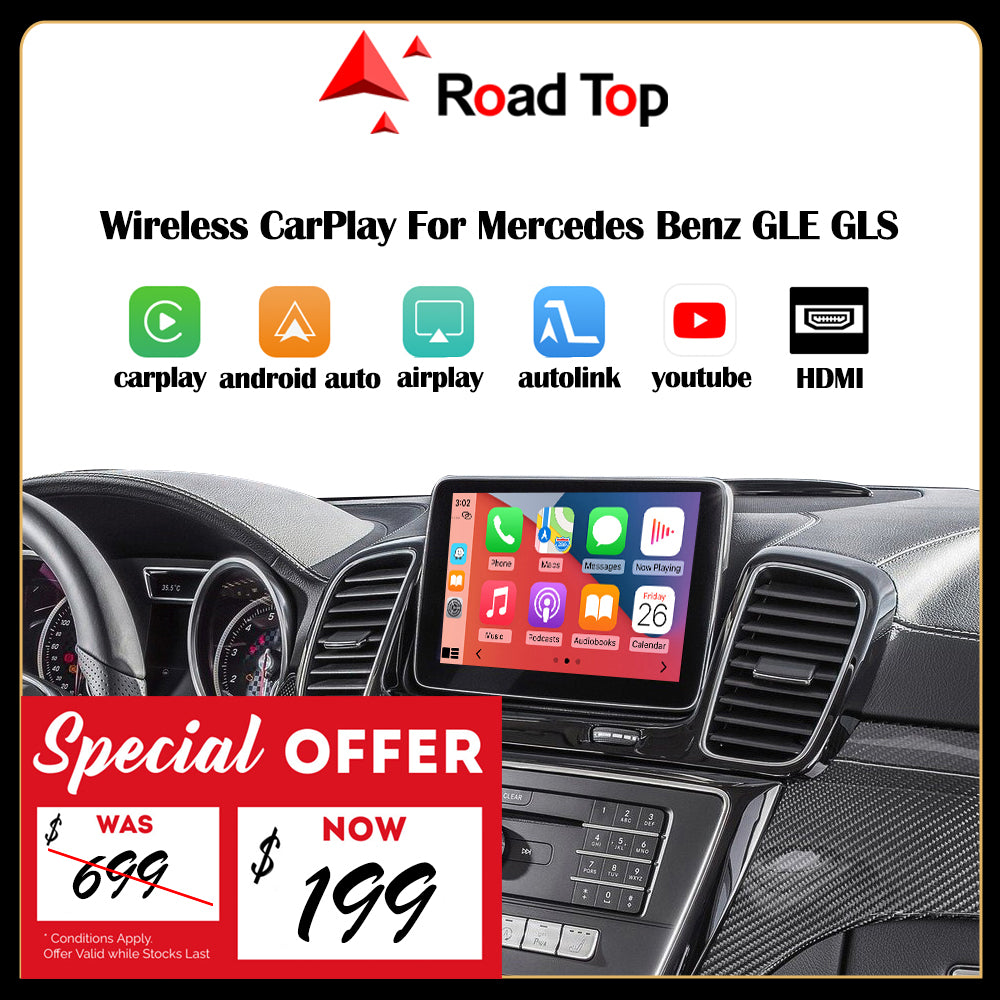 RoadTop Mercedes Benz GLE / GLS Wireless CarPlay & Android Auto – Road Top