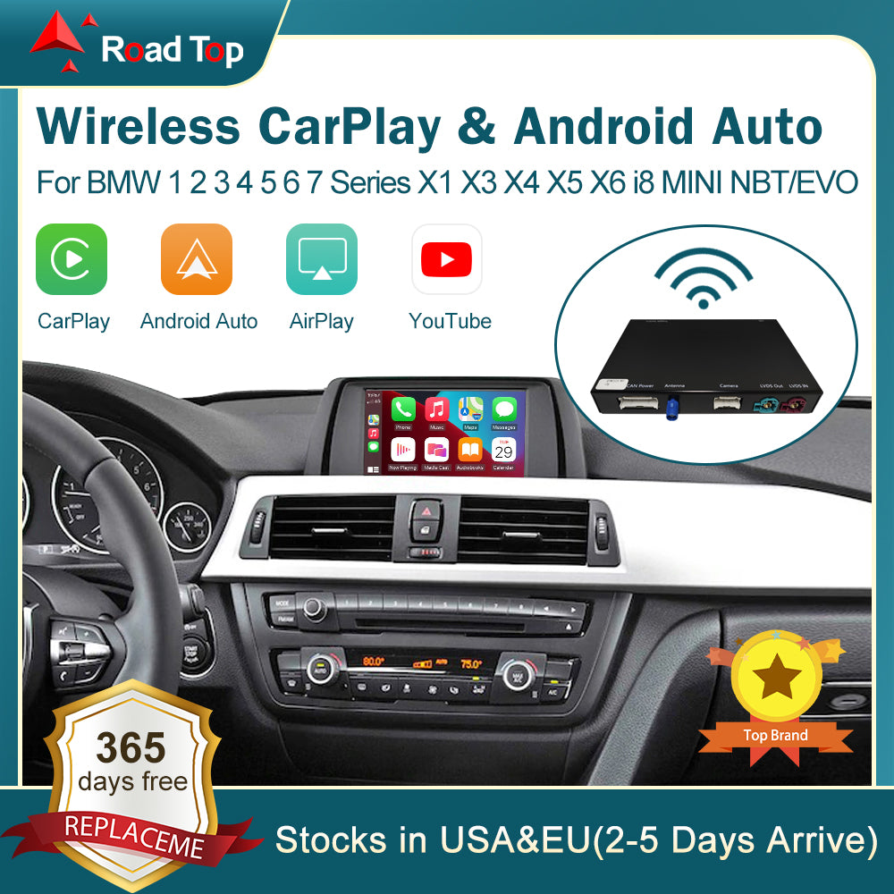 Road Top Wireless Carplay Android Auto units work with all makes of cars