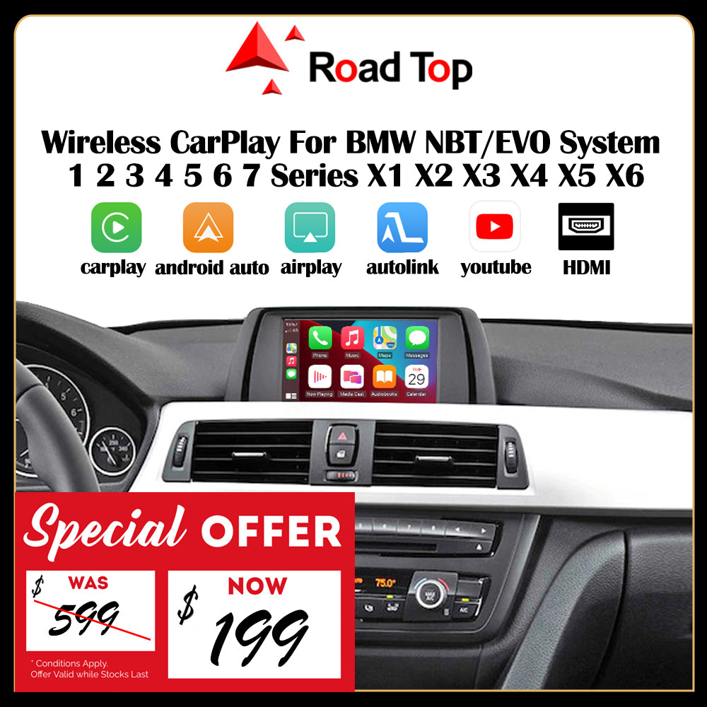 Road Top Wireless Carplay Android Auto units work with all makes of cars