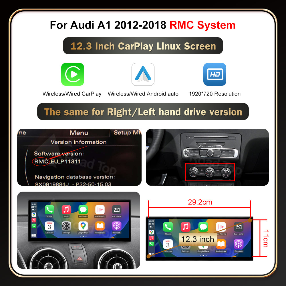 HD Screen For Audi A1 Q3