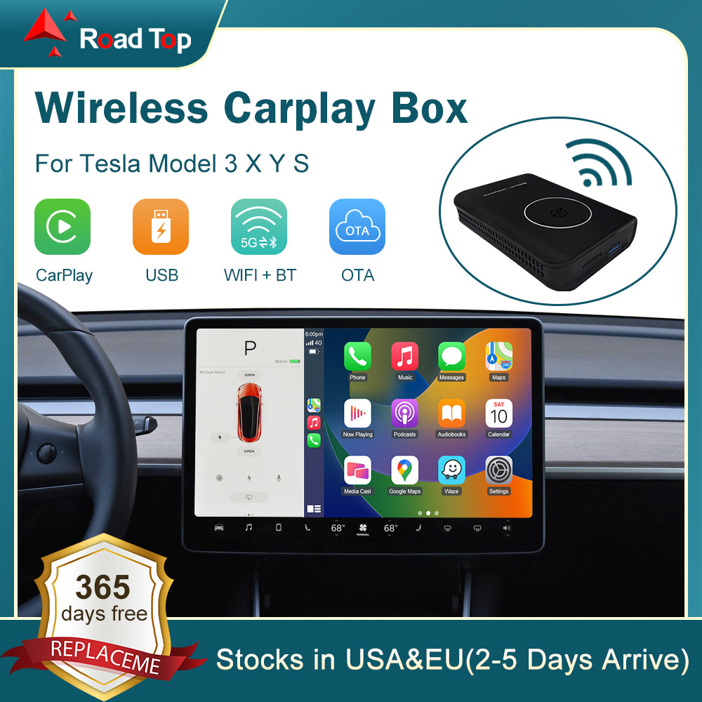 Wireless CarPlay T2C Adapter For Tesla Model 3 Model Y Model S X