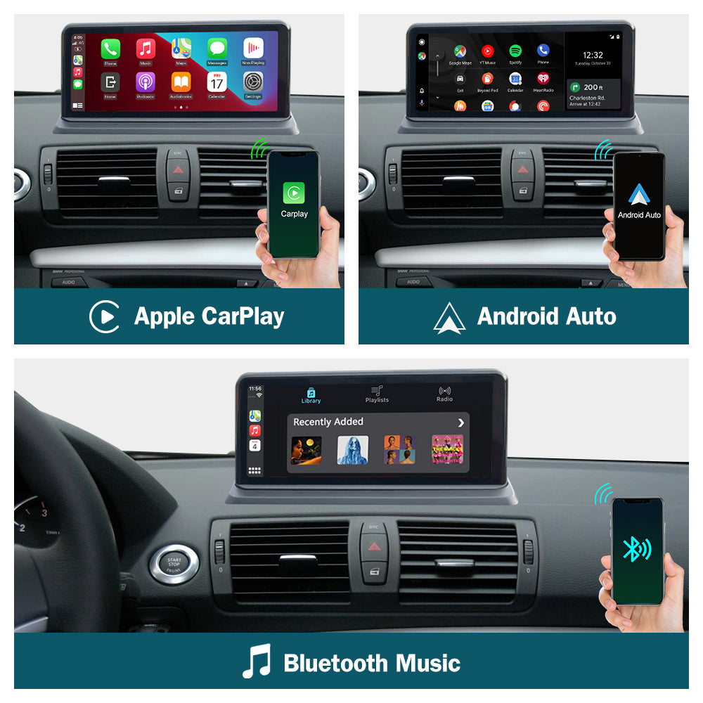 Radio navegación BMW Serie 1 E81 E82 E87 E88 CarPlay Android