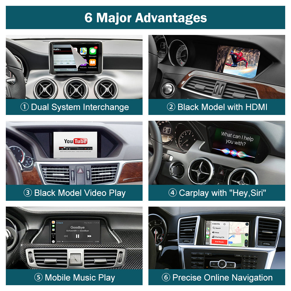 Apple CarPlay a pantalla completa e inalámbrico - Retrofit Mercedes