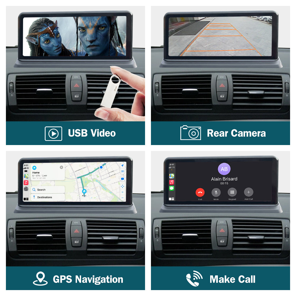Autoradio Android Carplay Gps Usb BT BMW SERIE 1 CCC /CIC (E81/E82